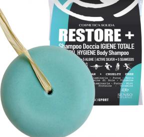 SENSO NATURALE Tuhý šampon na tělo a vlasy RESTORE